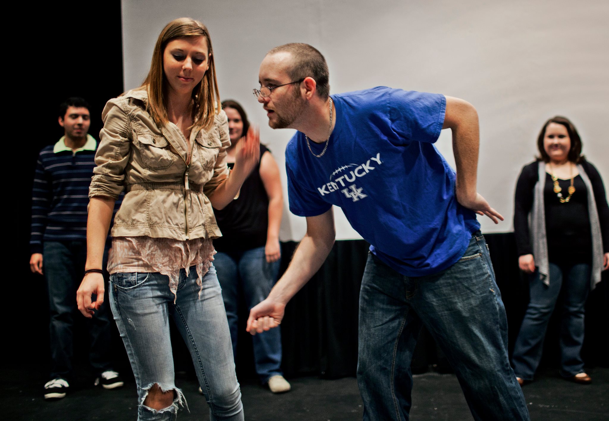 Students in an acting class