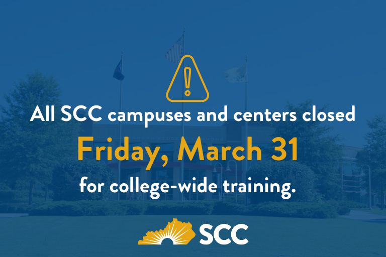 all scc locations closed friday, march 31 for college wide training