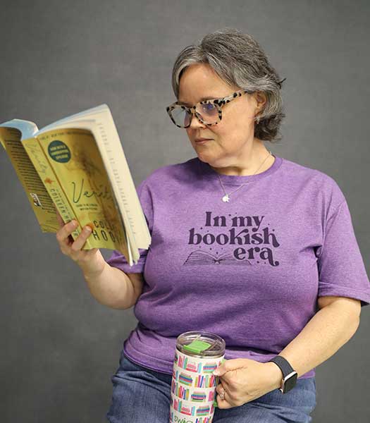 Alicia enjoying a good book.