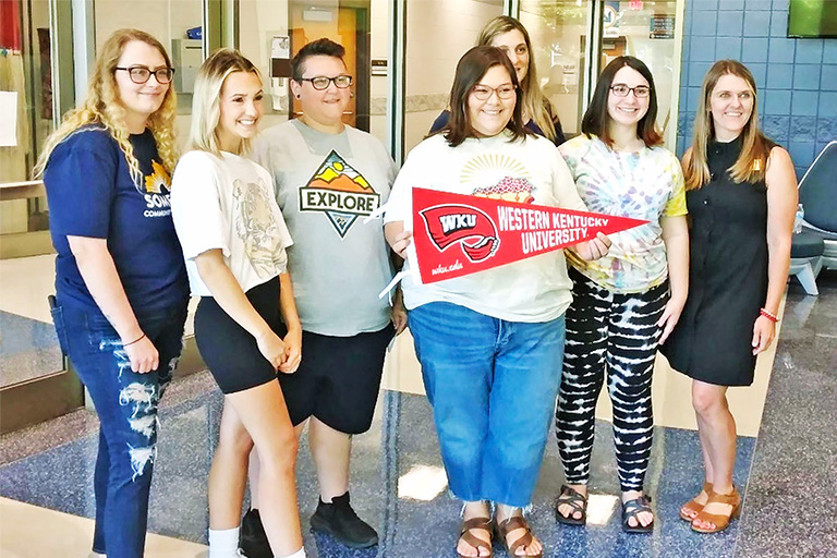 A few of SCC’s 2022 Student Fellows are (from left) Haley Hatfield, Allye Britton, Hope Salyers, Shaina Brown, Stacy Vaughn, Alexandria Weiss; and WKU Academic Advisor Stephanie Prichard. More information and an application can be found by going to SCC’s website and searching for “Student Fellows program.”