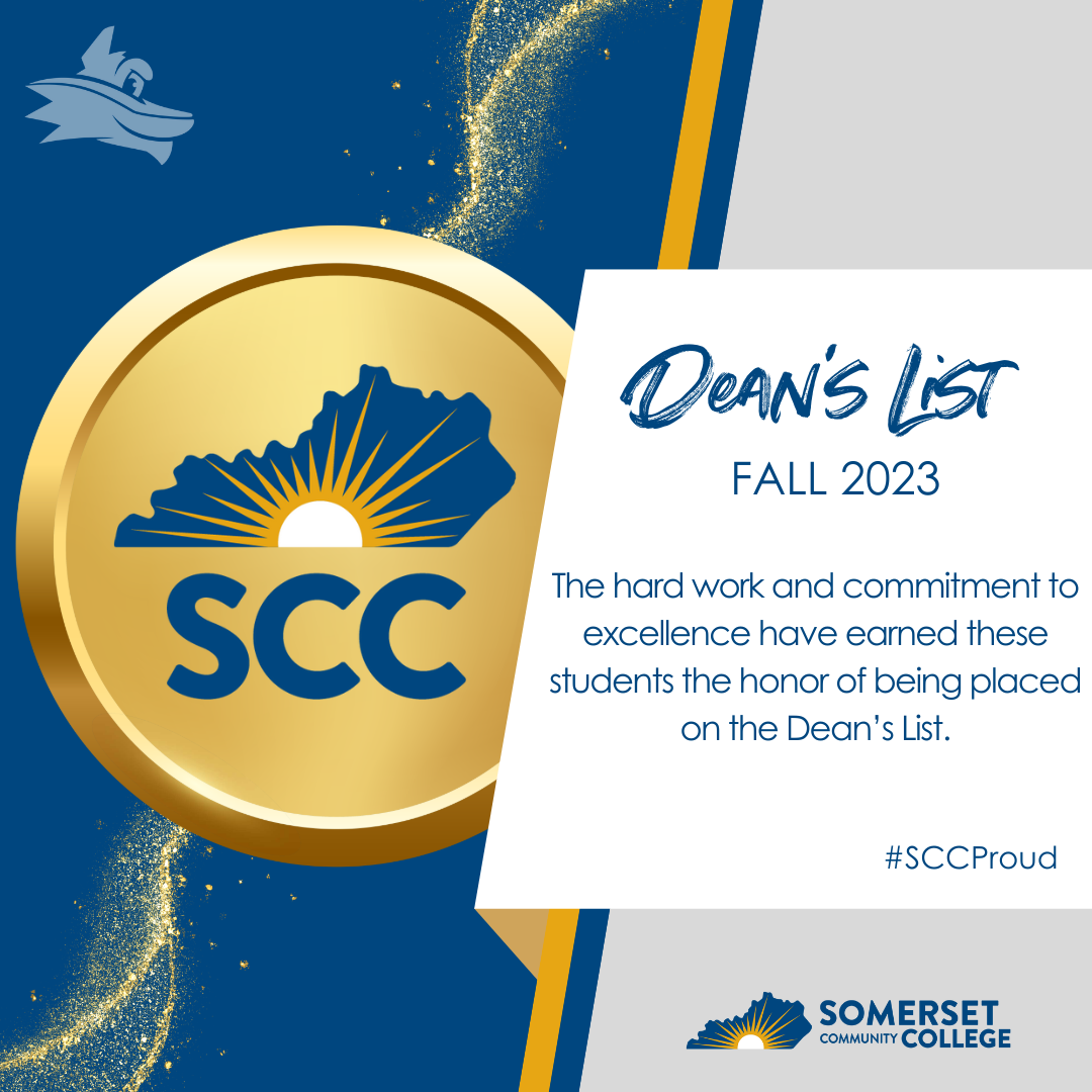 SCC Dean's List for Fall 2023