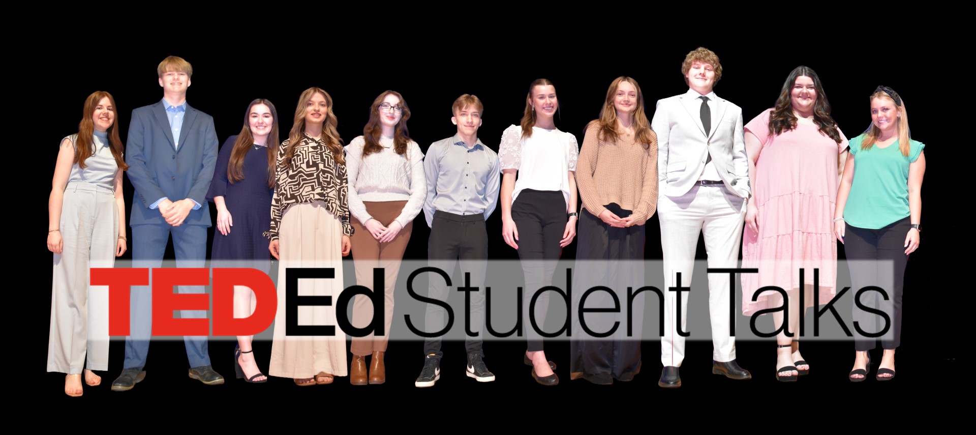Clinton County High School Dual Credit students with "Ted Ed Student Talks"