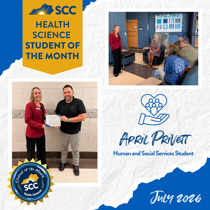 Somerset July Student of the Month April Privett
