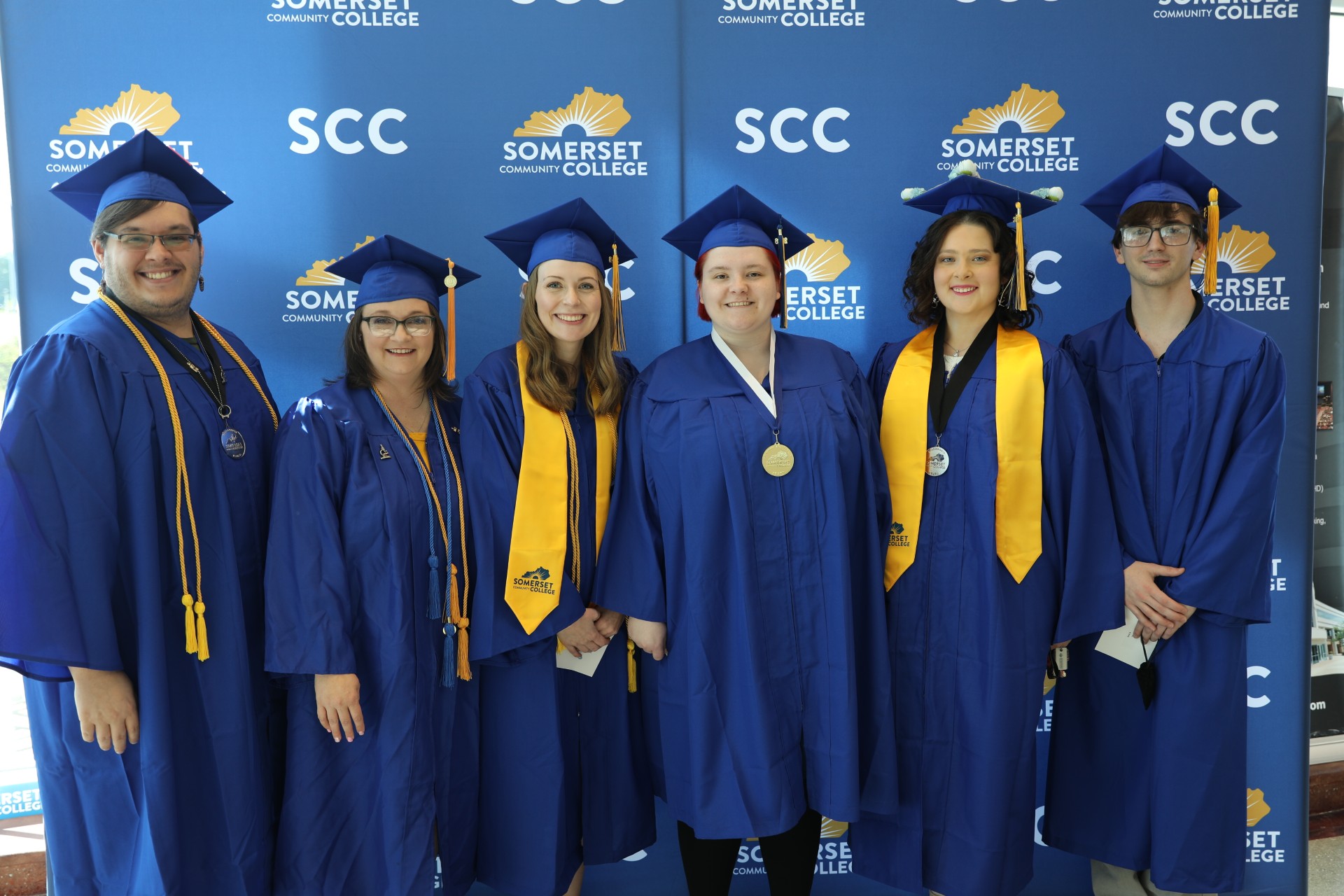 MLT graduates pictured include Brett Woods of Pulaski County; Jessica Propes of Casey County; Kayla Garner of Wayne County; Carol Mobley of McCreary County; MaLaya Smith of Pulaski County; and Ayden Davis of Casey County