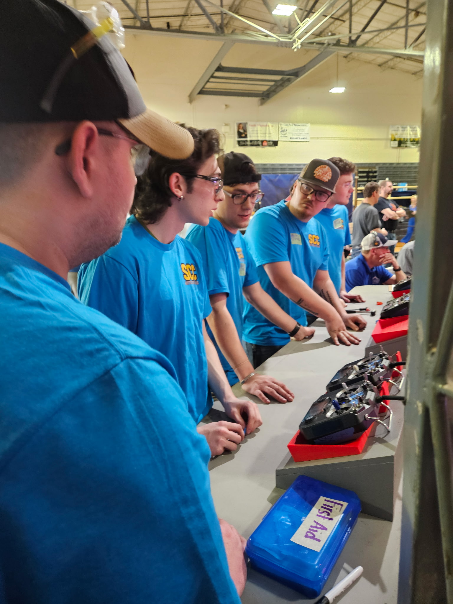 SCC's Robot Gladiator League team at a competition