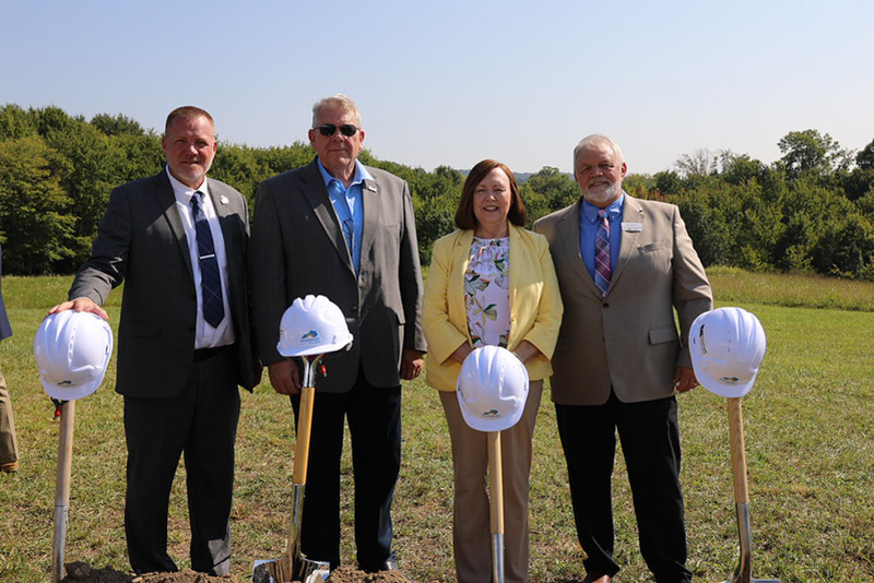 Photo of SCC Laurel Campus Director Travis McQueen, SCC Chancellor Dr. Carey Castle, SCC Vice Chancellor of Administration Jill Meece and SCC Director of Maintenance and Operations