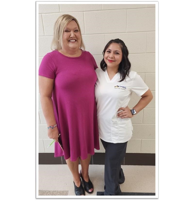 Maria Fuentes and Instructor Tammy Eastham smile proudly as they are part of the number one Licensed Practical Nursing (LPN) program in Kentucky at Somerset Community College.