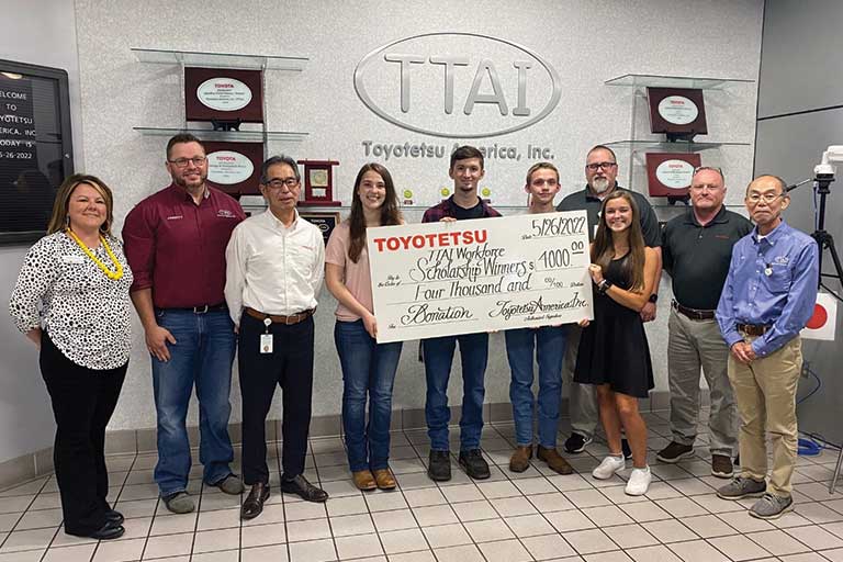 TTAI met with the four award recipients of the TTAI Community Workforce Development Scholarship established for students interested in pursuing a technical program at Somerset Community College. 